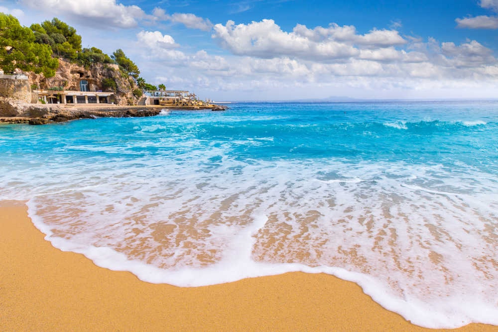 The Mediterranean Sea is known for its beautiful beaches with warm, clear water.